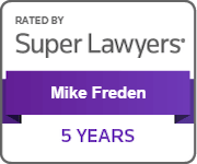 Rated By Super Lawyers | Mike Freden | 5 years